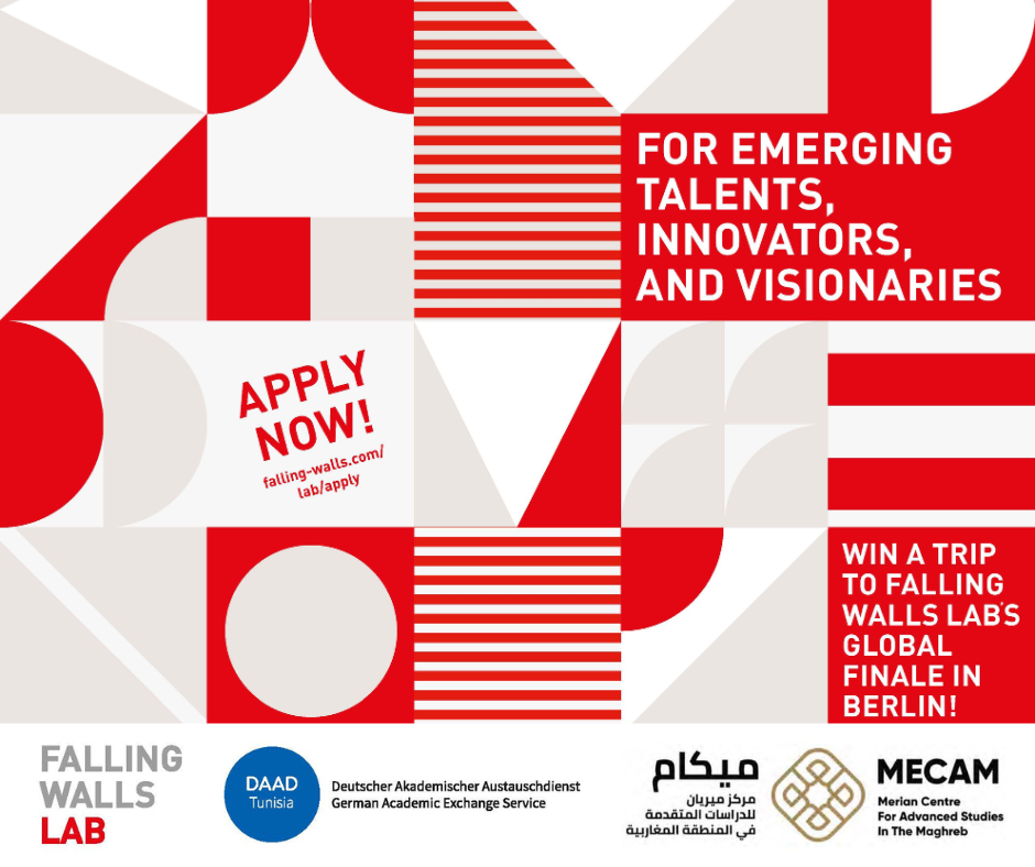 Invitation to attend Falling Walls Lab Tunisia 2026 – 8 April in Tunis